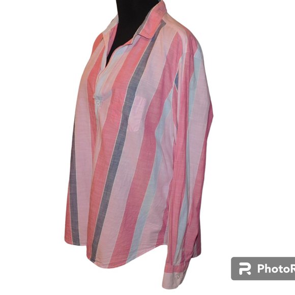 Frank & Eileen - Eileen Relaxed Button Up Shirt Woven In Italy Size Medium - Picture 8 of 14